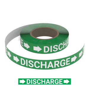 Discharge (Green) - Pipe Marking Roll